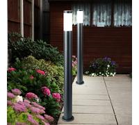2er Set Esterno Supporto Lampada Antracite Giardino Weg Acciaio Inox Terrazzi [EEK: Inaditato]