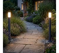 2er Set Esterno Supporto Lampada Antracite Giardino Weg Acciaio Inox Terrazzi [EEK: Non valutato]