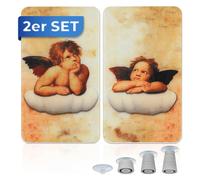 2er Set Glasabdeckplatten Angelo Design per Glaskeramik-Kochfelder 30x52 CM
