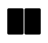 2er Set Glasabdeckplatten Nero Glaskeramik-Kochfelder 30 X 52 CM Piastra