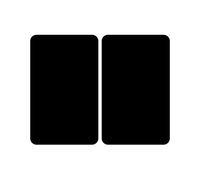 2er Set Glasabdeckplatten Nero Glaskeramik-Kochfelder 30 X 52 CM Piastra