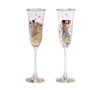 2er Set Gustav Klimt Champagne La Aspettativa + Die Erfüllung GOEBEL Artis Orbis