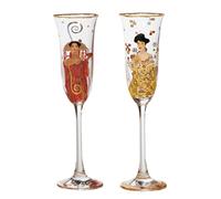 2er Set Gustav Klimt Champagne La Medicina Adele GOEBEL Artis Orbis