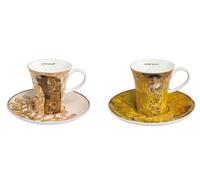 2er Set Gustav Klimt Tazza Espresso Adele + Die Erfüllung GOEBEL