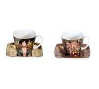2er Set Gustav Klimt Tazza Espresso Judith I + Die Erfüllung GOEBEL Porcellana