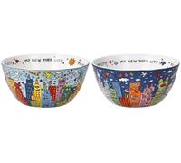 2er Set James Rizzi Ciotola Cereali My New York City Day & Notte D.15cm Goebel
