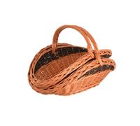 2er-Set Kaminholzkörbe IN Vimini - Handgeflochtene Feuerholzkörbe Cestini di