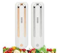 2er-Set Kühlschrank Deodorierer - Wiederaufladbarer Geruchsneutralisierer mit Ozon-Technologie | 2 Modi Luftreiniger & Geruchsentferner für Kühlschrank, Auto, Kleiderschrank & Schuhschrank | USB-C - W