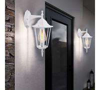 2er Set Lampada da Parete Esternaa Lanterna Bianco Muro Casa Illuminazione [EEK: Non valutato]