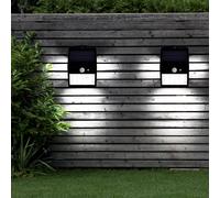 2er Set Lampada Parete Solare da IP44 Sensore di Movimento Bianco Neutro LED