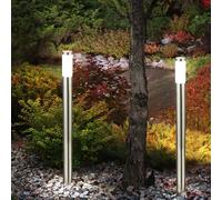 2er Set LED Acciaio Inox Supporto Lampade Giardino Weg Illuminazione Esterno [EEK: F]