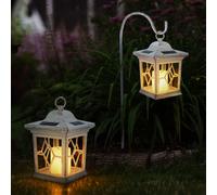 2er Set LED Esterno da Pavimento da Appendere Lanterna Lumino Lampada Fiori Beet