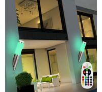 Lampada per Esterni da Parete Giardino Dimmerabile Telecomando a Muro LED 2er [EEK: F]