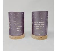 2er Set LED Lampada da Tavolo Soffione con Detto H.15cm Lilla con Timer FORMANO [EEK: G]