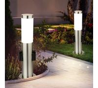 2er Set LED Lampada da Terra Acciaio Standlampen Giardino Esterno via Lustro