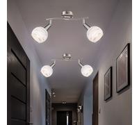 2er Set LED Lampada Parete Dormire Camera Coprire Spot Satinato Faretto Mobile [EEK: 2x4 watt]