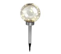 2er Set LED Lampada Solare Sfera Rotonda 20cm Vintage Bianco Caldo Garten Estate