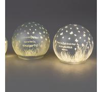 2er Set LED Lampade a Sfera, Dell' Umore con Detto D.12cm Argento Vetro FORMANO [EEK: G]