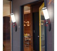 2er Set LED Parete Luci Esterno Terrazzi Giardino Fiaccola Lampade Movimento