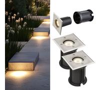 2er Set LED Pavimento Incasso Luci Giardino Weg Acciaio Inox Entrata Lampade [EEK: G]