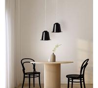 2er Set LED Pendolo Appesa Vano Corridoio Lampada Soffitto Luce Nero GU10