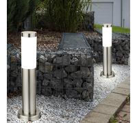 2er Set LED Steh Lampade 9,5 Watt Acciaio Inox Illuminazione Giardino Luci [EEK: F]