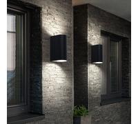 2er Set LED Up Down Faretto Casa Parete Luci Facciate Illuminazione Esterni Alu