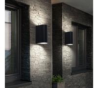 2er Set LED Up Down Faretto Casa Parete Luci Facciate Illuminazione Esterni Alu [EEK: G]