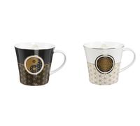 2er Set Lotus Tazza Yin Yang Nero & Bianco Versione IN Vero Oro 350ml GOEBEL