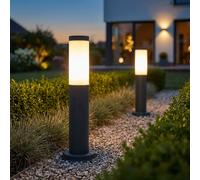 2er Set Piedistallo Luci Esterno Giardino Faretto Antracite Terrazzi Steh