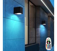 2er Set RGB LED Giù Faretto Cambio Außenspots Giardino Regolatore Luci da Parete