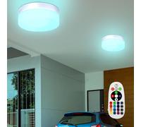 2er Set RGB LED Lampada da Soffitto Umidità Telecomando Cambio Colore Esterne
