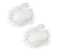 2er Set WENKO Wc Silicone Ricambio Testa Spazzola Ø 7,5 CM Toilette di Bianco