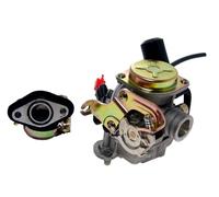 2EXTREME Carburatore standard + collettore di aspirazione per scooter 50cc a 4 tempi - Compatibile con Baotian BT49QT-9, ZNEN ZN50QT-E, REX RS450, Peugeot V-Click, Beeline Veloce GT - Ricambio per sco