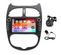 2G+32G Autoradio Android per Peugeot 206 206CC 206SW 2000-2008 con Wireless Carplay e Android Auto 7 Pollici Schermo 2 Din Bluetooth Autoradio Navigazione GPS FM/RDS WiFi SWC Telecamera Posteriore