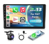 2G&64G 9" Autoradio per FIAT Panda 2003-2012 con Carplay Android Auto Wireless Android 15,Bluetooth RDS/FM Radio,Wi-Fi GPS Navi,Telecamera posteriore AHD
