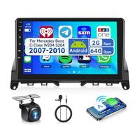 2G&64G 9"Autoradio per Mercedes C Classe W204 S204 2007-2010 con Carplay Android Auto Wireless, Touchscreen Bluetooth HIFI/RDS/FM Radio, Wifi Navi/Telecamera posteriore AHD