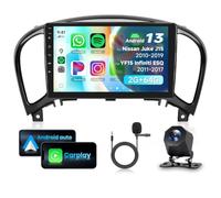 2G&64G 9" Autoradio per Nissan Juke J15 2010-2019/ YF15 Infiniti ESQ 2011-2017 con Carplay Android Auto Wireless Android 15,Bluetooth RDS/FM Radio,Wi-Fi GPS Navi,Telecamera posteriore AHD
