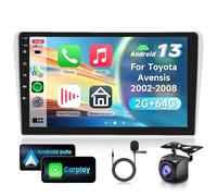 2G&64G 9" Autoradio per Toyota Avensis T25 2002-2008 con Carplay Android Auto,touchscreen Bluetooth RDS/FM Radio,Mirror link,Wi-Fi GPS Navigazione/Telecamera posteriore AHD/CANBUS