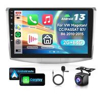 2G&64G 9" Autoradio per VW Magotan/CC 2010-2014 PASSAT B7/B6 2010-2015 con Carplay Android Auto,touchscreen Bluetooth RDS/FM Radio,Mirror link,Wi-Fi GPS Navi/Telecamera posteriore AHD