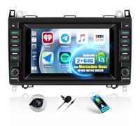 2G+64G Android 13 Autoradio con Schermo 7 pollici per Mercedes-Benz Classe A W169/Classe B W245/Viano/Vito W639/Sprinter W906 Carplay Android Auto Autoradio con WiFi/GPS/Bluetooth/FM RDS/EQ/SWC