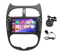 2G+64G Autoradio Android 15 per Peugeot 206 206CC 206SW 2000-2008 con Wireless Carplay e Android Auto 7 Pollici Schermo 2 Din Bluetooth Autoradio Navigazione GPS FM/RDS WiFi SWC Telecamera Posteriore