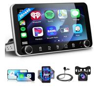 [2G + 64G] Autoradio Android Singolo Din con Wireless CarPlay Android Auto, Hodozzy 10.36 pollici IPS 360 ° Rotazione Screen Car Stereo con GPS, Bluetooth, WiFi, FM/RDS, Split Screen, EQ, Doppia USB