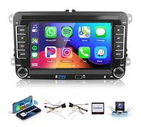 2G+64G Autoradio per VW Golf 5 6 Passat Jetta Caddy EOS T5 Tiguan Touran CC Polo con Wireless Carplay Android Auto, 7'' Touch Screen Bluetooth Stereo Auto, GPS WiFi FM RDS Mirror Link Retrocamera