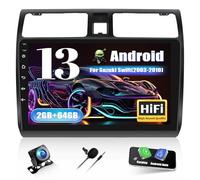 2G+64G CAMECHO Android 13 Autoradio Carplay con HiFi per Suzuki Swift (2003-2010) Stereo Auto Doppio Din 10.1 Pollici Touch Screen Con Navigatore/Android Auto/Bluetooth/WiFi/FM RDS Radio/SWC