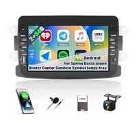 [2G+64G] CAMECHO Android 13 Autoradio per Renault Dacia Logan Duster Sandero Lodgy Capture Symbol Lada Xray con Navi Wireless Carplay Android Auto, 7'' Stereo Bluetooth RDS MirrorLink+Telecamera