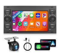 2G+64G Wireless Carplay Android Autoradio per Ford Focus C-Max S-Max Kuga Fiesta Transit Fusion Mondeo Galaxy Connect 7 Pollici Radio Android Auto Navi GPS WIFI Bluetooth FM/RDS Telecamera Posteriore