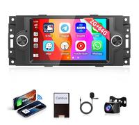 2G+64G Wireless Carplay Android Autoradio per Jeep Compass Chrysler 300C PT Cruiser Dodge RAM 1500 2500 6.2 Pollici Autoradio con Android Auto Navi GPS WIFI Bluetooth FM/RDS Telecamera Posteriore