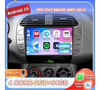 2G+64GB Autoradio Per Fiat Bravo 2007-2012 GPS Android 15 Car Play Navi DSP DAB+