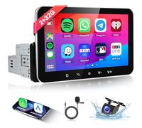 2GB 32GB 1 Din Android Autoradio con Schermo Wireless Carplay Android Auto, 7 Pollici Touch Screen Stereo Auto 1 Din con Bluetooth, WiFi Navigatore GPS, Mirror Link, FM Radio + Telecamera Posteriore